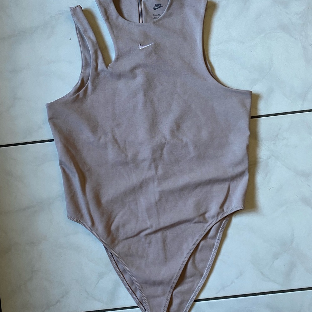 Nike Tan Asymmetrical Bodysuit